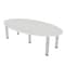 Skutchi Designs 45.25 in W, 84 in L, 29 in H, Engineered Wood Top, White HAR-OVL-46X84-PT-WC - alternate 1